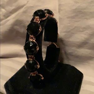 Large black faceted stone Bracelet